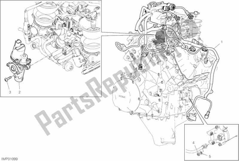 Toutes les pièces pour le Système électrique Du Moteur du Ducati Superbike Panigale V4 R USA 1000 2020